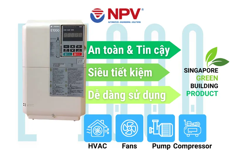 Các điểm nổi bật của biến tần Yaskawa E1000